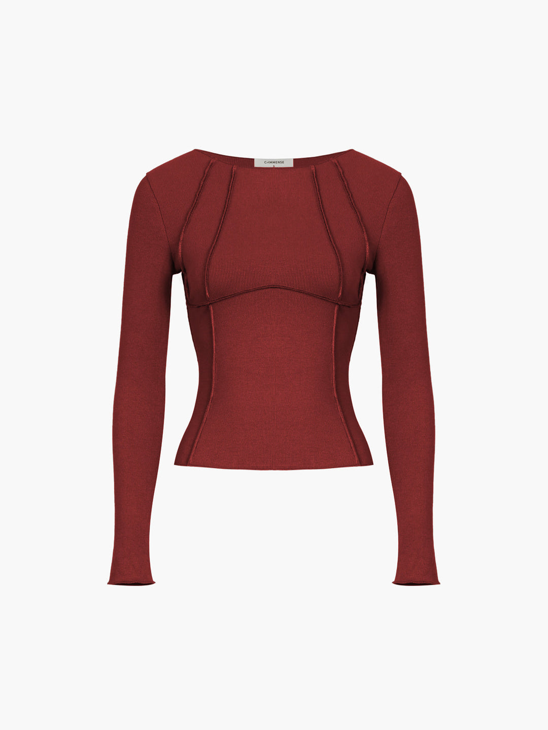 Janine – Ribbed Long-Sleeve Fitted Top