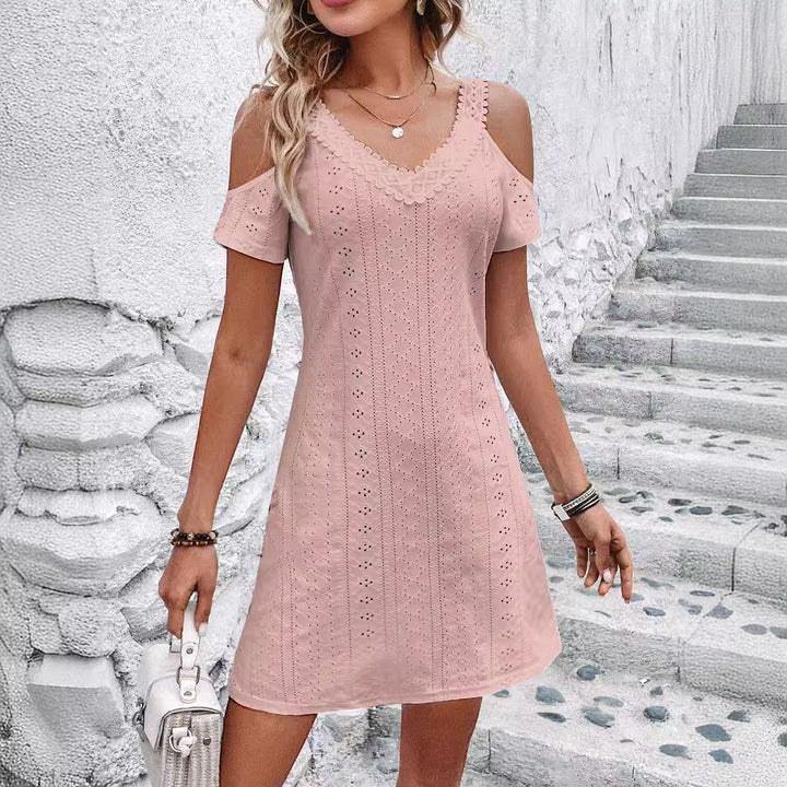 Daisy – Cold Shoulder Broderie Mini Dress