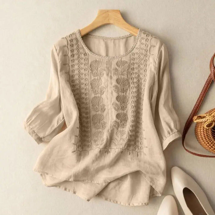 Aura – Embroidered Relaxed Blouse